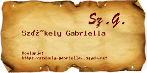 Székely Gabriella névjegykártya