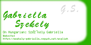 gabriella szekely business card